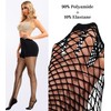 QWD Black Fishnet Tights For Women High Waist Tummy Control