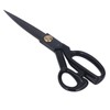Sewing Scissors 10in Black High Manganese Steel Iron Ergonomic Curved