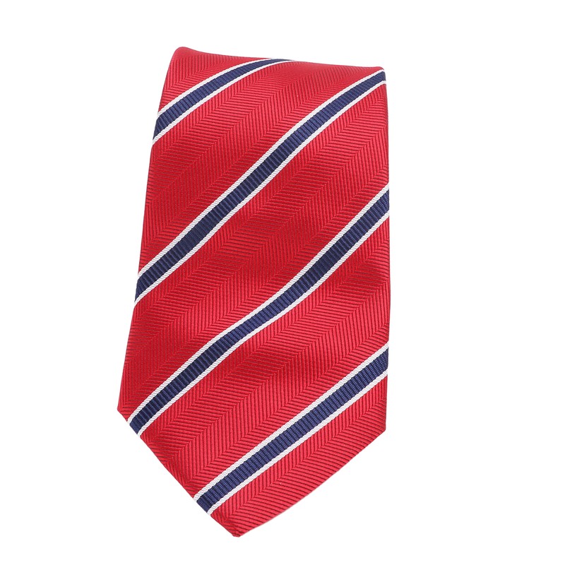 Mens Tie Classic Striped Polyester Yarn Easy Match Guarantees Durability