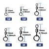 9KM DWLIFE Fishing Flexi Ring Swivels 30Pcs High Strength Micro