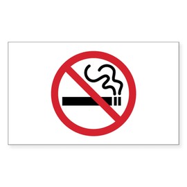 CafePress No Smoking Rectangle Bumper Sticker Car Decal