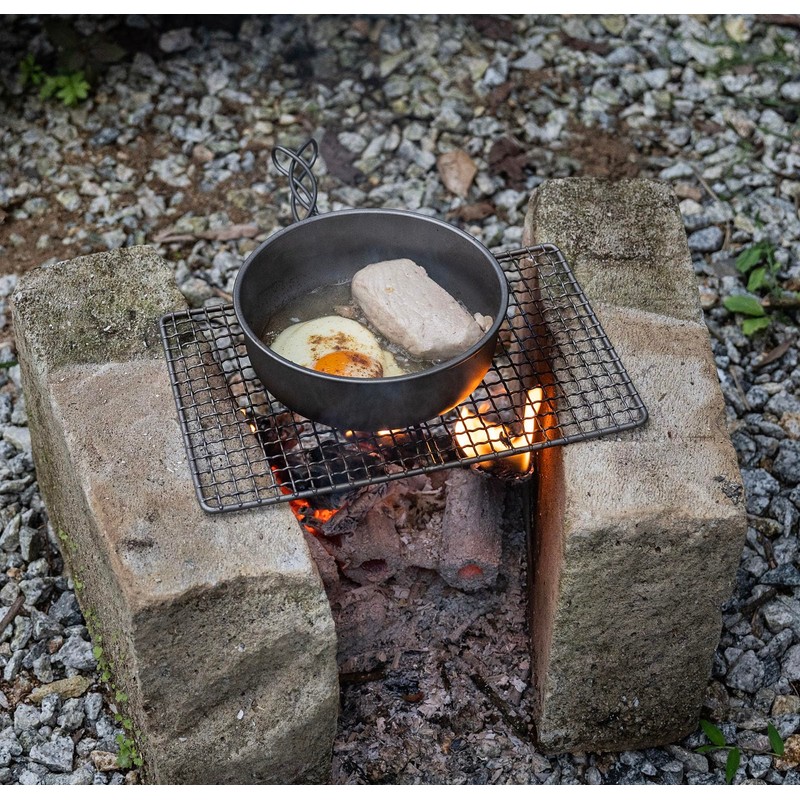 Boundless Voyage Titanium Grate, Solo Camp, Ultra Light, Fire Grill,