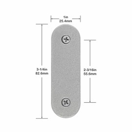 Metal Doorbell Blanking Plate Cover - 100% Made in USA - Weather Resistant - No Patching Holes - Easy Installation (Silver)