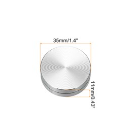 MECCANIXITY 1.4inch Rotating Swivel Stand with Steel Ball Bearings Annular Lazy Susan Base Turntable for Kitchen Corner Cabinets, Annular 0.43inch Silver