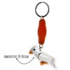 MONKIMAU Leather Keyring Parrot Bird