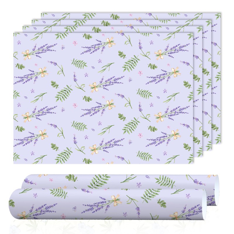 SCENTORINI Shelf Liners for Kitchen Cabinets Non-Adhesive, Lavender Scented Drawer