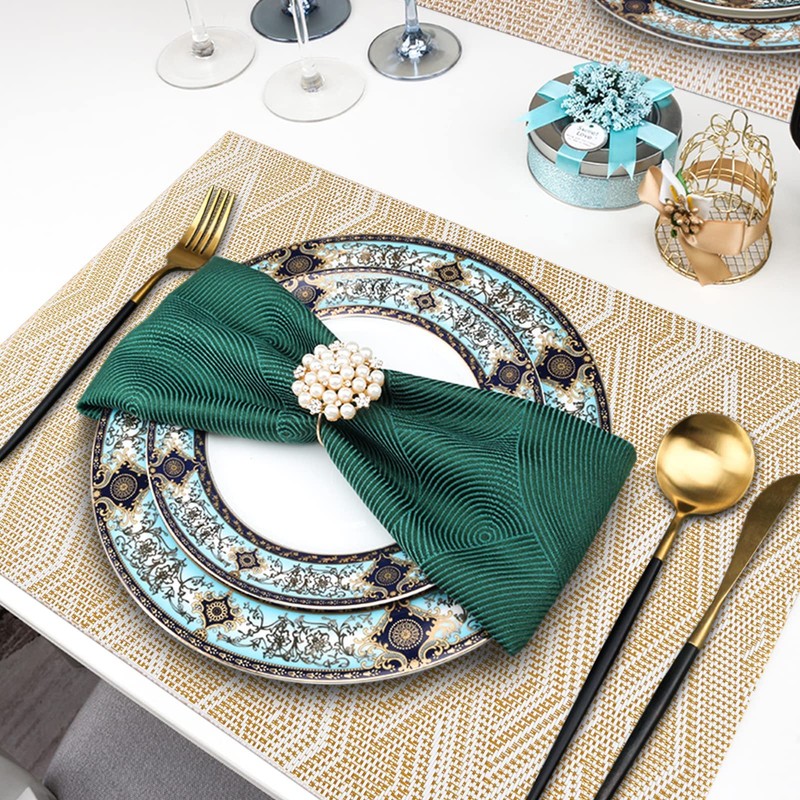ASYOUWISH Set of 6 PVC Kitchen Table Place Mats, Non-Slip