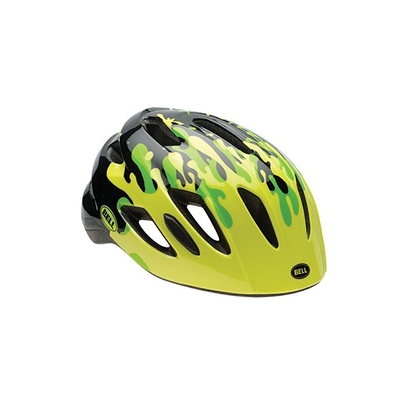 BELL Boy's Zipper Helmet - Pop Green Splat, One Size