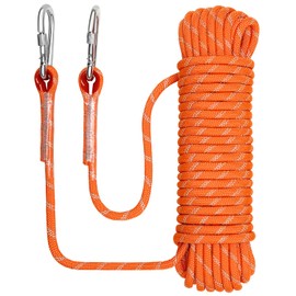 NorthPada Static Outdoor Climbing Rope, Nylon Heavy Duty Rope, Arborist Tree Work Rope, Marine Anchor Boat Rope, Rappelling Emergency Rope, Swing Rope, 1/2 in (12 mm) x 65 ft (20 Meters) Orange