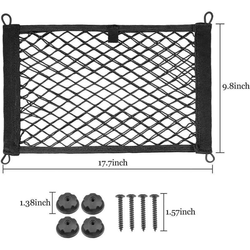 BetterJonny 2pcs Car Mesh Cargo Net, 25X45cm Cargo Nylon Net
