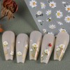5 Pcs Flowers Nail Stickers Decals - SHANRUN 5D Relief