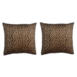 Ruth&Boaz Animal Print Short Faux Fur Throw Pillow Case Decor Cushion Cover (18"X18", Leopard Print)