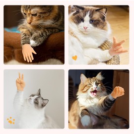 XTTIUN 6 Pcs Tiny Hands,Mini Finger Hands,Little hands,Mini Hand Rubber Finger Puppet Set,Realistic Cute Little Hand Finger for Hilarious Cat Play and Gifting Fun