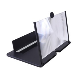 Operitacx handy verstärker Handy Bildschirmvergrößerung Tragbarer Handy-Bildschirmverstärker stereoskopisch Smartphone Telefonständer vlog Videoverstärker für Telefon 3D-Bildschirmlupe Black