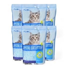 Made4Pets Cat Litter Crystals, Non Clumping Cat Litter Odor Control Kitty Litter Non Clumping No scooping Low Dust, Low Tracking, Lightweight, Dehydrates Waste,– 25.8 lbs (6 x 4.3 lb Packs)