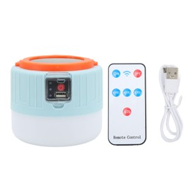 Solar Camping Light Three Mode USB Charging Bright LED Solar Tent Light for Outdoor Emergency Orange Blue