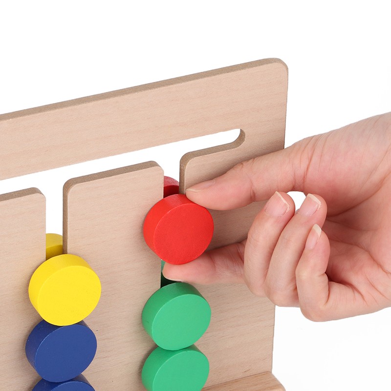 Four Color Game Children Logical Training Toys Wooden Baby Cognitive