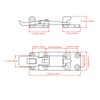 SHENGHUISS Pair Marine Grade Heavy Duty 316 Stainless Steel Lockable