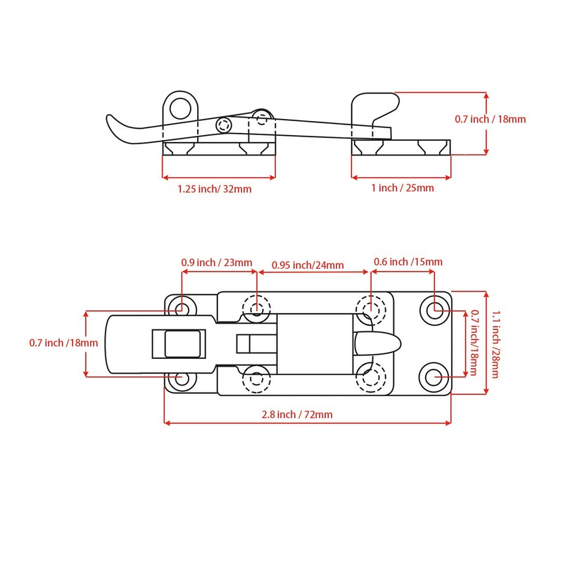 SHENGHUISS Pair Marine Grade Heavy Duty 316 Stainless Steel Lockable