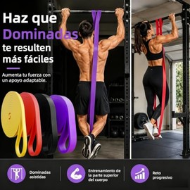 MOWE Liga de Resistencia para Ejercicio : con 2 Asas, Anclaje para Puerta, Gancho y Bolsa, Bandas de Resistencia para Ejercicio de Látex Natural para 