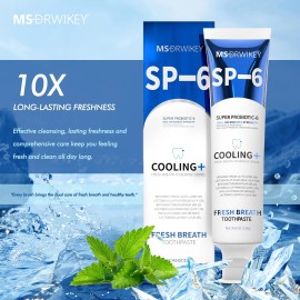 MSDRWIKEY 1-Pack MSDRWIKEY SP-6 Probiotic Toothpaste, 4.6oz - Summer Cool Daily Oral Care