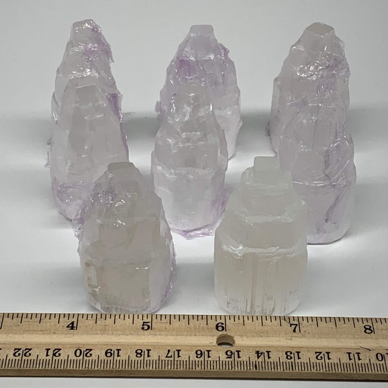 1pc, 2.2"-2.3", Natural Rough Solid Selenite (Satin Spar) Crystal Tower,