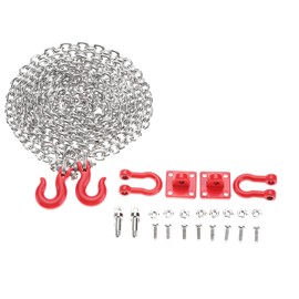 Acouto U Shaped Tow Hook Trailer Chain Assemble Parts for Rc Climbing Crawler Car 1/18 Scale Rc Tow Chain Rc Chain Hook