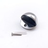 Door Stop Floor Mounted Oval Half Moon Pattern Polished Stainless