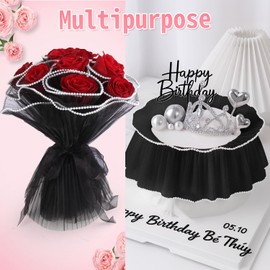 Floral Paper Black Wrapping Paper Flowers Paper for Bouquet Paper Flowers Bouquet Paper Floral Floral Packaging Paper Florist Paper for Mother's Day Valentine's Day Wedding