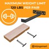 Hungsmart 4 x J Shelf Brackets with Lip (9.25"L x