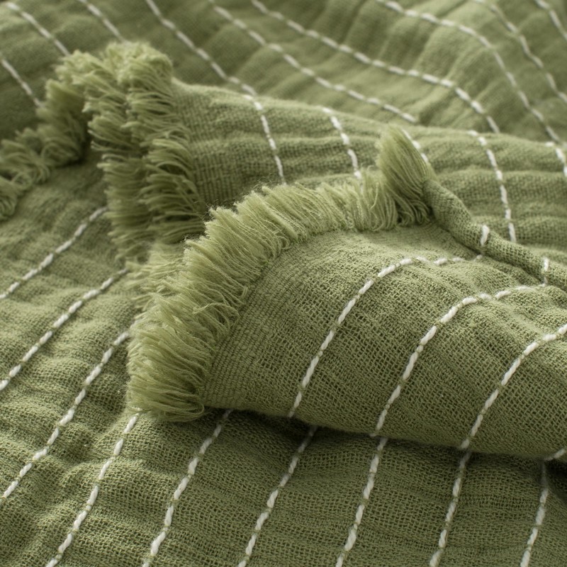 GINAMUSE Muslin Throw Blanket for Bed 100% Cotton Gauze Fall