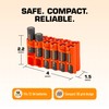 AA Battery Storage Caddy by Storacell, Orange, Holds 12 Batteries