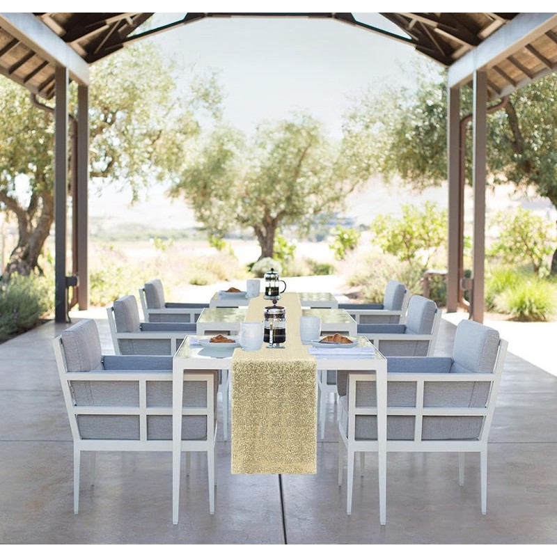 Yblut 6 Packs 12 x 72 inches Sequin Table Runner,