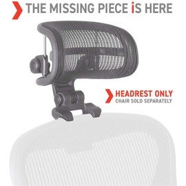 Engineered Now The Original Headrest for The Herman Miller Aeron Chair (H3 for Remastered, Carbon)
