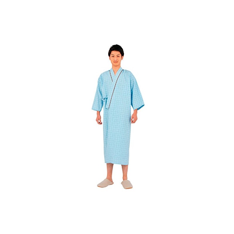Patient Clothing (Unisex), 8/4 Sleeves, Kimono 59-441 (Blue) 3L Sumisho