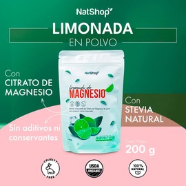 Citrato De Magnesio En Limonada 100 Natural -200 G Natshop