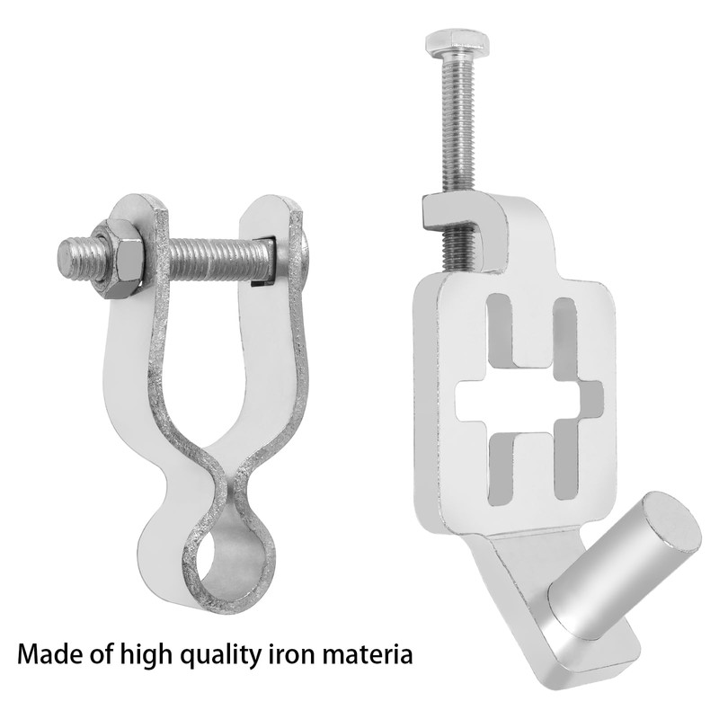 2-Pack T-Post Gate Hinge Kit, Heavy Duty 1-3/8" U-Bolt Clamps,