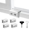 PINGXNG Window Locks,4 Sets,Alu Alloy material Window Lock for Vertical&Horizontal