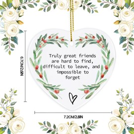 Friend Gifts for Women, Jocidea Christmas Ornaments for Friend Gift for Your Friend Thinking of You Gifts for Best Friend Friendship Gifts for Women Friends Bridesmaid Gifts - Friend Xmas Gifts