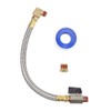 Kbrotech Extended Tank Drain Valve Assembly Kit Flexible Braided Steel
