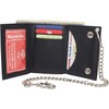 MARSHAL Guadalupe Virgin Men's Trifold Biker RFID Blocking Genuine Leather