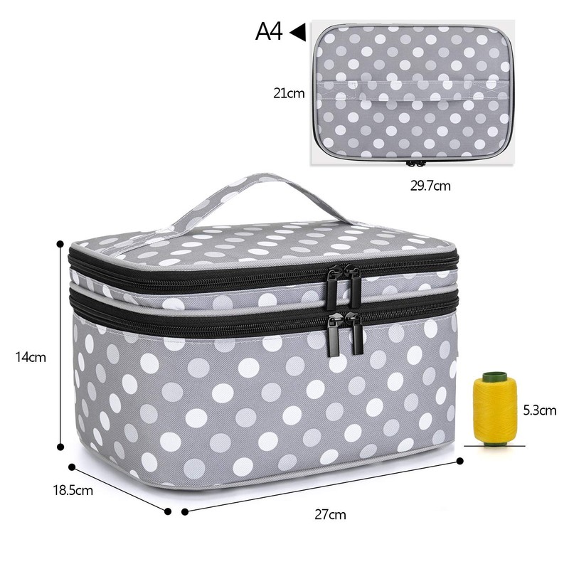 Luxja Double Layer Sewing Accessories Organiser, Storage Bag for Sewing
