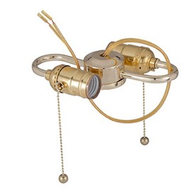 B&P Lamp® 2-Light S Type Cluster Body with Pull Chain Sockets (Gold)