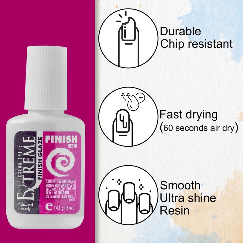 BACKSCRATCHERS Extreme Glaze - Coat Nails Resin For Acrylic Dipping