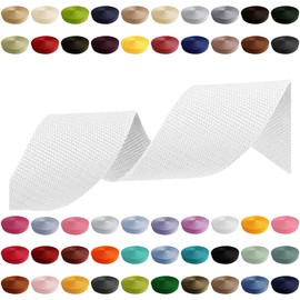 Webbing Strap 2 m 5 m 10 m 50 m 50 m 50 m Width 10 mm 15 mm 20 mm 25 mm 30 mm 40 mm 50 mm Bag Strap Polypropylene Ideal for DIY Projects, Crafts & Outdoor (501) White, 25 mm x 2 m
