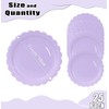 HEIPINIUYE 25 Pieces Light Purple Paper Plates 7 Inch Lavender