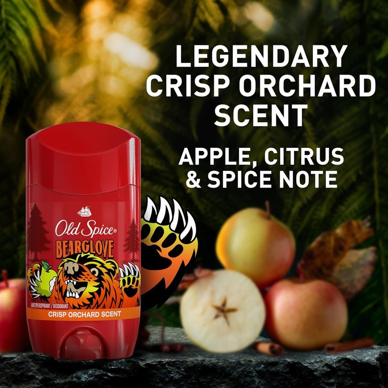 Old Spice Wild Collection Men's Deodorant, Bearglove 3 oz (Pack