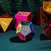 Cusdie 7-Die DND Dice, Spindown D20 Chameleon Polyhedral Dice Set