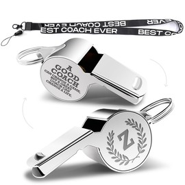 Letters Coach Gifts, Whistle for Coaches, Whistle Emergency, Thank You Coach Gifts, Coaches Whistle with Lanyard Cheer Coach Gift for Men Women Teachers Referees School Sports Coach Outdoor, Letter Z