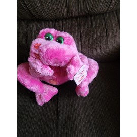 Gund New Gund Pink Heads & Tales Kissing Frog Makes Kissing Sound